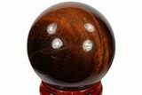 Polished Red Tiger's Eye Sphere - South Africa #116084-1